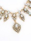 Elegant Multi-color Waterdrop Shape Diamond Decorated Simple Necklace