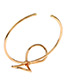 Elegant Gold Color Pure Color Decorated Bowknot Shape Design Bracelet