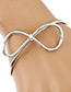Elegant Silver Color Pure Color Decorated Bowknot Shape Design Bracelet