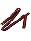 Fashion Red Stripe Pattern Decorated Color Matching Long Choker