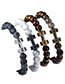 Fashion White+black Dumb-bell Decorated Color Matching Simple Bracelet
