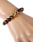 Fashion Brown+gold Color Dumb-bell Decorated Color Matching Simple Bracelet