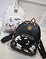 Fashion Black +pink Flower Shape Pattern Decorated Simple Backpack