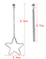 Fashion Silver Color Hollow Out Star Pendant Decorated Simple Pure Color Earrings