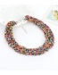 Bohemia Multi-color Color Matching Decorated Simple Hand-woven Necklace
