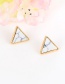 Fashion Gold Color Triangle Shape Decorated Simple Earrings