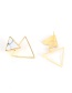 Fashion Gold Color Triangle Shape Decorated Simple Earrings