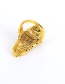 Vintage Gold Color Oval Shape Diamond Decorated Simple Rings(8pcs) (8 Pcs)
