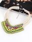 Elegant Yellow Waterdrop Diamond Decorated Simple Hand-woven Necklace