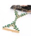 Exaggerate Green Geometric Shape Diamond Decorated Simple Body Necklace