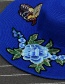 Fashion Blue Flower Shape Patch Decorated Simple Sunbonnet