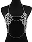 Fashion White Flower Pattern Decorated Simple Pure Color Body Chain