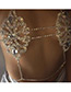 Fashion Gold Color Flower Pattern Decorated Simple Pure Color Body Chain