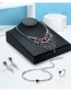 Elegant Red Holow Out Decorated Simple Tassel Design Jewelry Sets (4pcs)