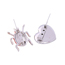Fashion Silver Color Heart&insect Decorated Color Matching Brooch Sets