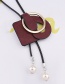Fashion Red Pearls Decorated Color Matching Simple Jewelry Sets