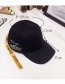 Fashion Red Letter Pattern Decorated Pure Color Simple Baseball Cap