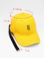 Fashion Orange Letter Pattern Decorated Color Matching Simple Baseball Cap