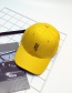 Fashion Yellow Letter Pattern Decorated Color Matching Simple Baseball Cap