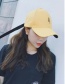 Fashion Yellow Letter Pattern Decorated Color Matching Simple Baseball Cap
