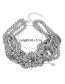 Fashion Silver Color Beads&chains Decorated Pure Color Simple Necklace