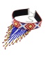 Fashion Multi-color Long Tassel Pendant Decorated Color Matching Necklace