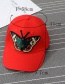 Trendy Red Embroidery Butterfly Decorated Pure Color Baseball Cap