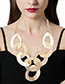 Fashion White Round Shape Decorated Pure Color Simple Jewelry Sets