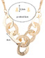 Fashion Rose Gold Round Shape Decorated Color Matching Simple Jewelry Sets