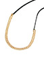 Trendy Gold Color Tassel Pendant Decorated Multi-layer Color Matching Necklace