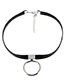 Fashion Silver Color Circular Ring Pendant Decorated Simple Choker