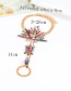 Exaggerate Green+plum-red Long Square Shape Diamond Decorated Simple Anklet