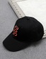 Fashion Black Embroidery Snake Decorated Pure Color Baseball Cap