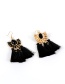 Fashion Black Tassel Pendant Decorated Color Matching Simple Earrings