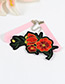 Fashion Red Embroidery Flowers Decorated Color Matching Simple Choker