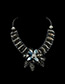 Bohemia Black Flower Shape Decorated Simple Short Chain Necklace