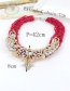 Trendy Pink Water Drop Shape Diamond Decorated Color Matching Necklace