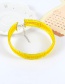 Trendy Yellow Beads Decorated Simple Design Pure Color Choker