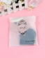 Fashion White Flower Pattern Decorated Pure Color Simple Plastic Hermetic Bag (1pcs)
