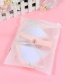 Fashion White Bowknot Pattern Decorated Pure Color Simple Plastic Hermetic Bag (1pcs)