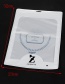 Fashion White Letter Z Pattern Decorated Pure Color Simple Plastic Hermetic Bag (1pcs)