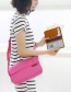 Fashion Watermelon Red Airplane Shape Pattern Decorated Pure Color Passport Wallet