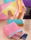 Fashion Yellow Pure Color Decorated Trapezoid Shape Transparent Wallet