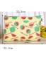 Fashion Pink Strawberry Pattern Decorated Square Shape Stationery Bag