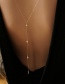 Fashion Gold Color Crystal Decorated Pure Color Simple Long Necklace