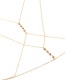 Fashion Gold Color Bead Decorated Color Matching Simple Body Chain