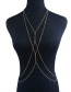 Fashion Gold Color Bead Decorated Color Matching Simple Body Chain