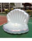 Lovely White Shell Shape Decorated Simple Inflation Deck Chair