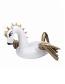 Lovely White+gold Color Pegasus Shape Decorated Simple Inflation Deck Chair