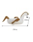 Lovely White+gold Color Pegasus Shape Decorated Simple Inflation Deck Chair